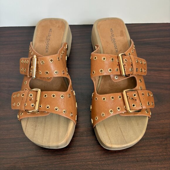 Kelsi Dagger Brooklyn Jolt Tan Clog Sandals Women's Size 7 - Picture 2 of 9